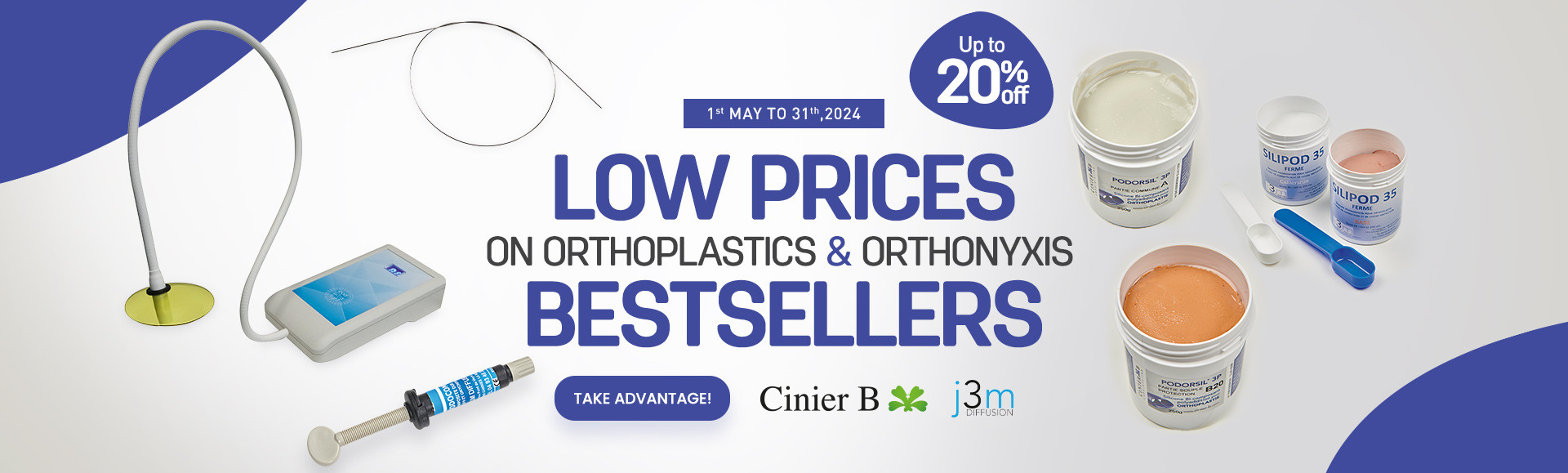 Low prices on orthoplastics and orthonyxis bestsellers until 31/05